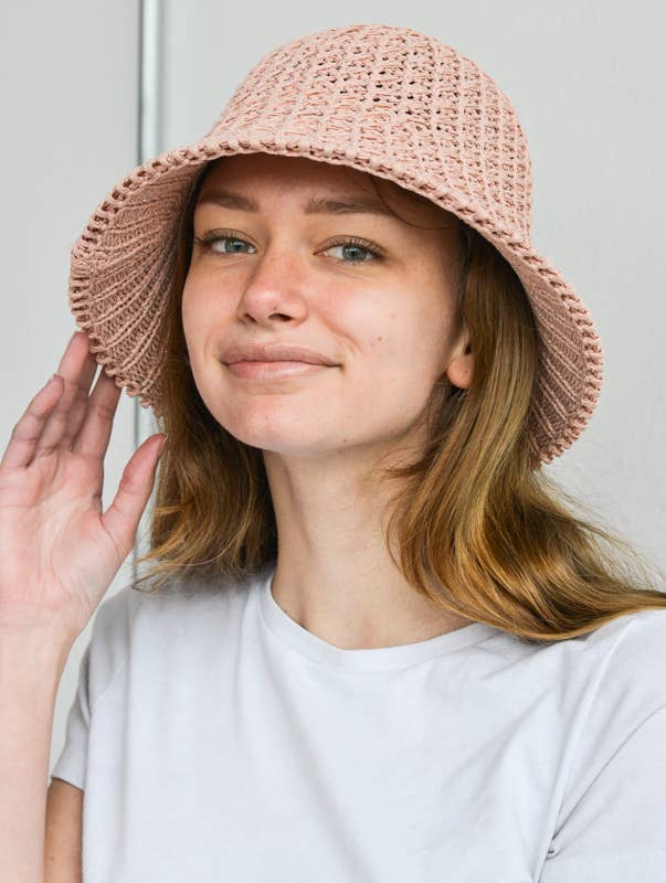 Mark Ashton Wholesale - Wholesale Bucket Hat - Women's - 90s Crocheted Bucket Hat0