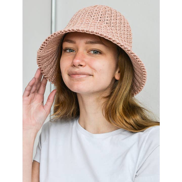 Mark Ashton Wholesale - Wholesale Bucket Hat - Women's - 90s Crocheted Bucket Hat