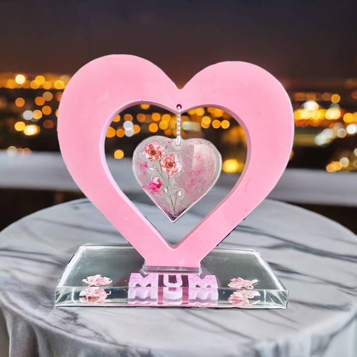 Harz-Liebesherz-Geschenke Handgefertigte rosa Wohnkultur-Ornamente für den Großhandel von Face It Home Decor