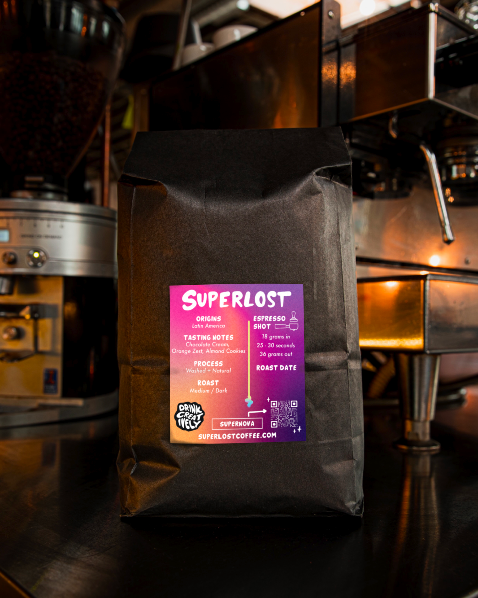 Superlost Coffee – wholesale Coffee beans – 5lbs Supernova Espresso LatAm Blend1