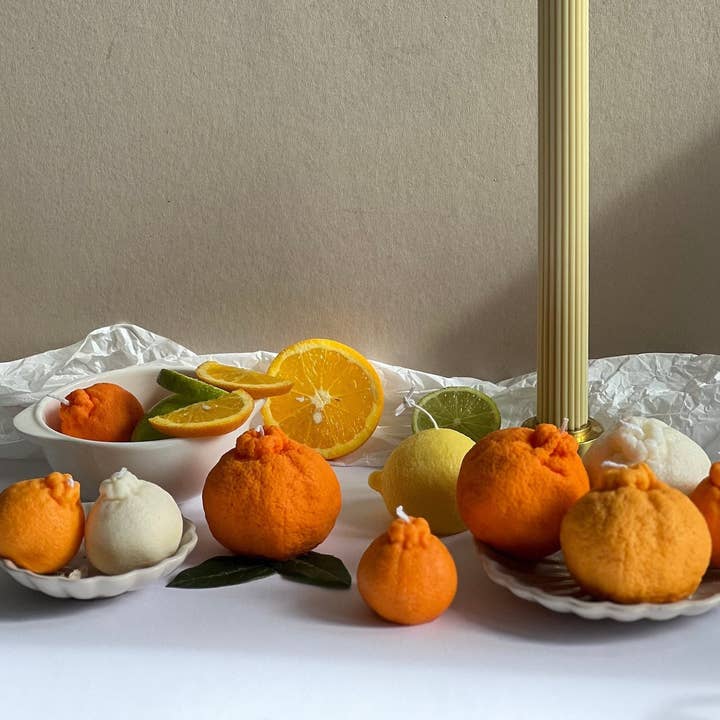 Maison Bohiti - Wholesale Novelty Candle - Soy wax Orange shaped candles / Tangerine Fruit Candle