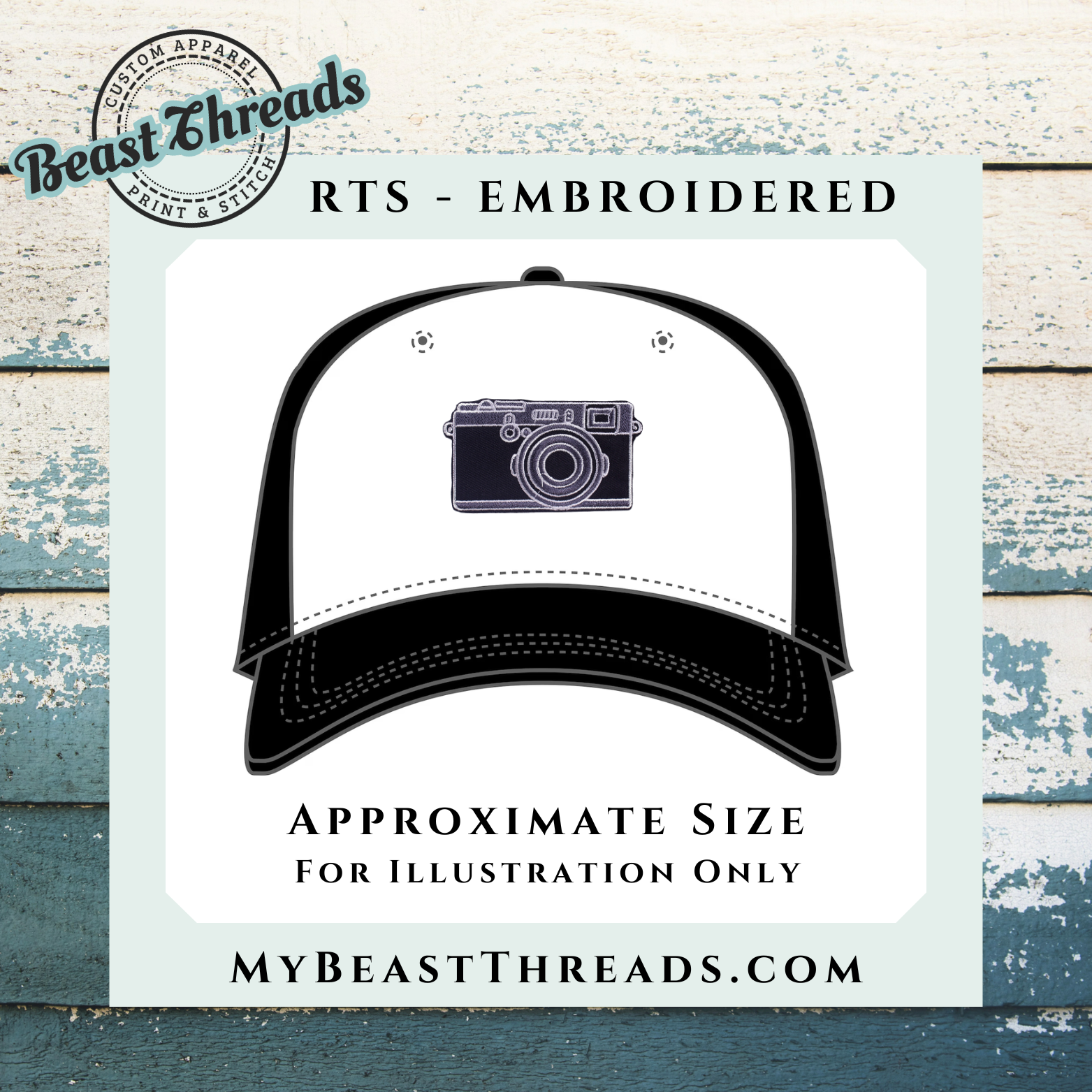 Beast Threads LLC - Wholesale Patch - Camera Embroidered Patch- RTS1