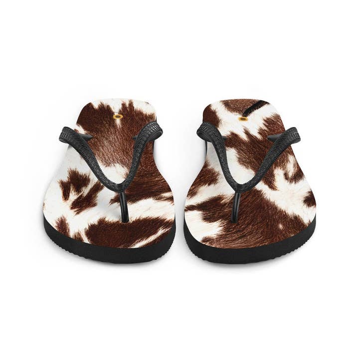 SUNFLOWER DREAMS BOUTIQUE - Wholesale Flip Flops - Women's - Cowhide Print Flip-Flops3