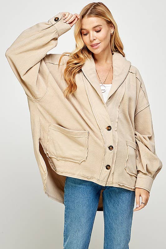 Twentyten - Wholesale Fleece - Women's - Women's Streetwear Fleece Jacket with Front Pockets 5191IJK2