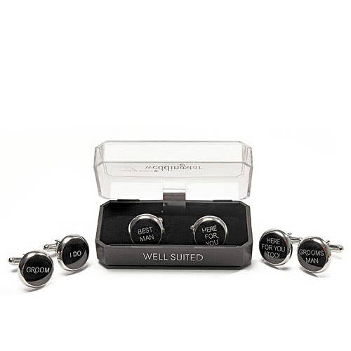 Weddingstar Inc. - Wholesale Cufflinks - Wedding Novelty Cufflinks - One Pair Printed Set1