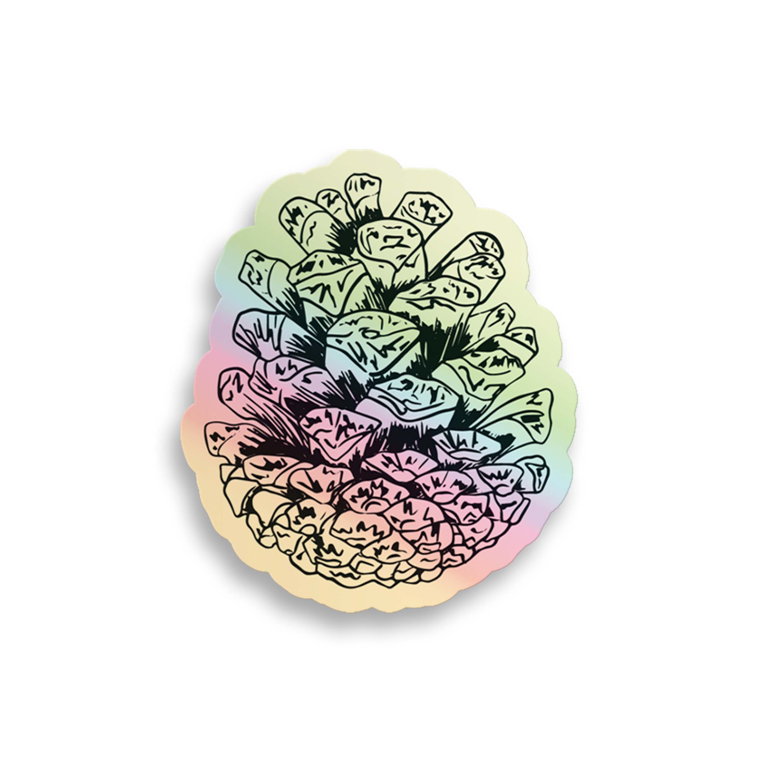 Sablewood Paper Company - Wholesale Sticker - Holographic Pine Cone (Sticker)