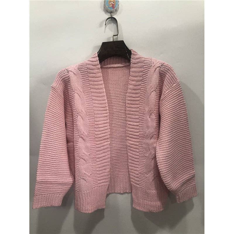 UZ Wholesale Store - Wholesale Cardigan - Dames - Loszittend effen oversized grofgebreid vest4