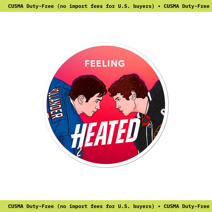 Autocollant "Feeling Heated" pour la vente par Party Mountain Paper co.