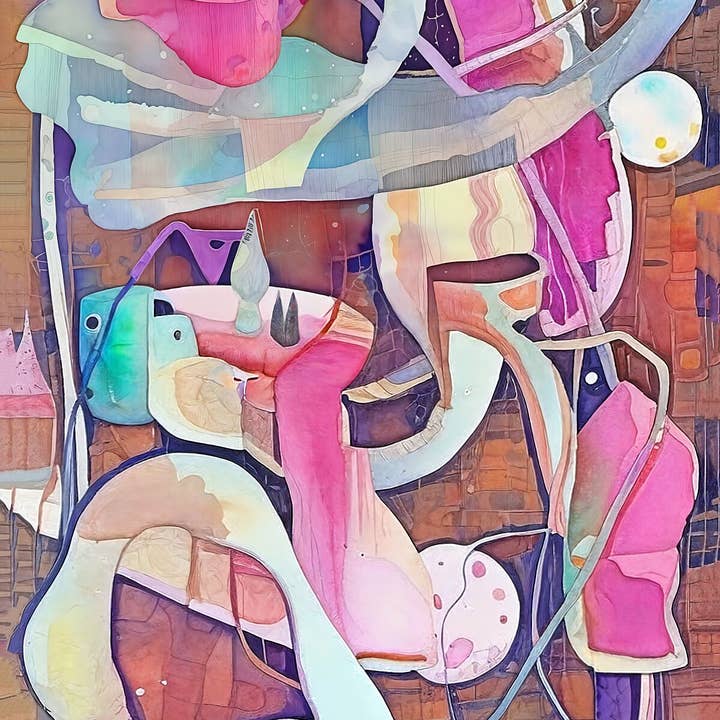 Colorful Abstract Art Canvas Print, Modern Home Decor, Wall Art, Gift for Art Lovers, Unique Artwork for Living Room for wholesale by Mediaunlimited, LLC.