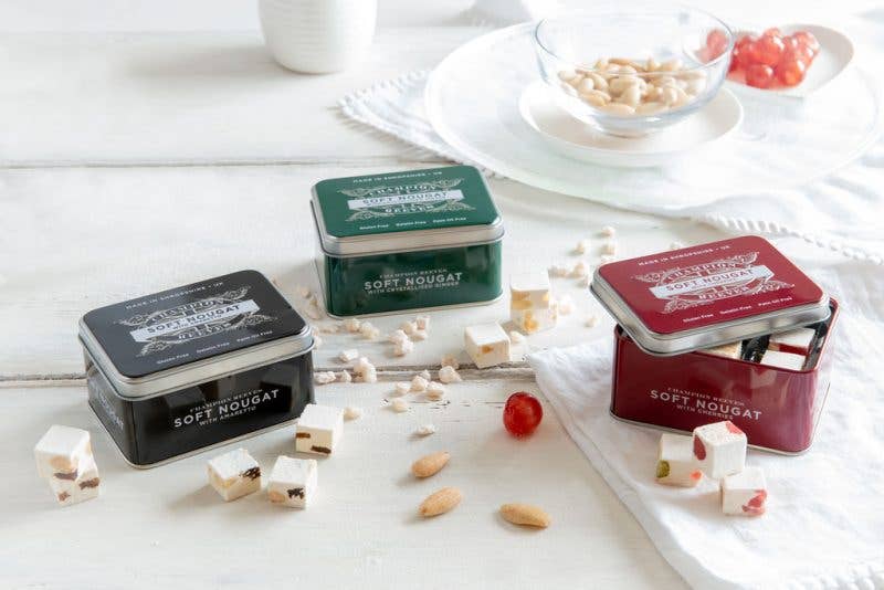 Champion & Reeves - Wholesale Nougat - Soft White Nougat with Crystalised Ginger Bite Size pieces1