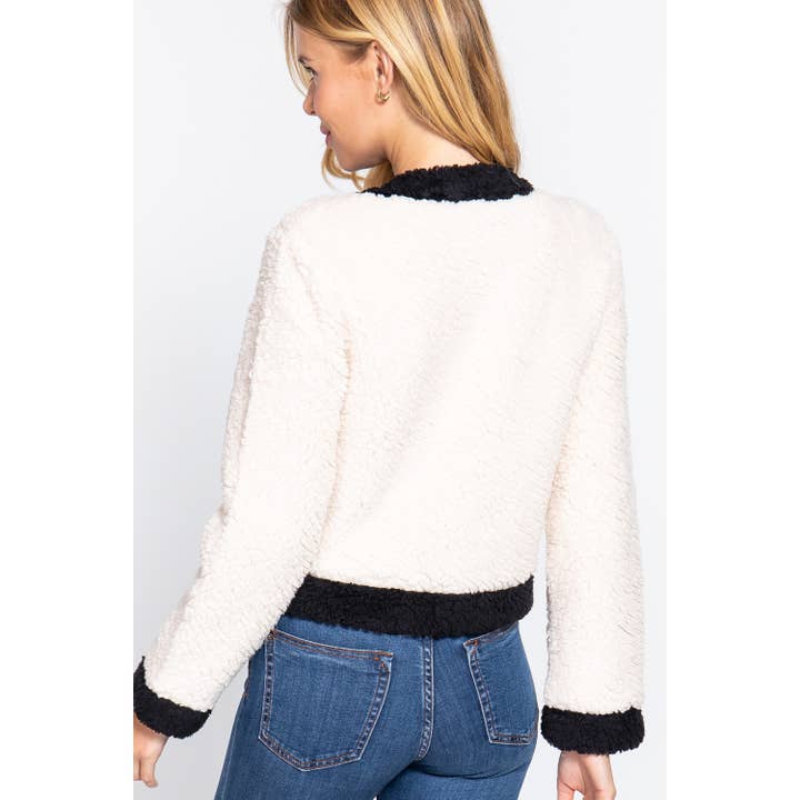 Paperdoll - Wholesale Jacket - Women's - LONG SLV POCKET DETAIL FAUX FUR JACKET