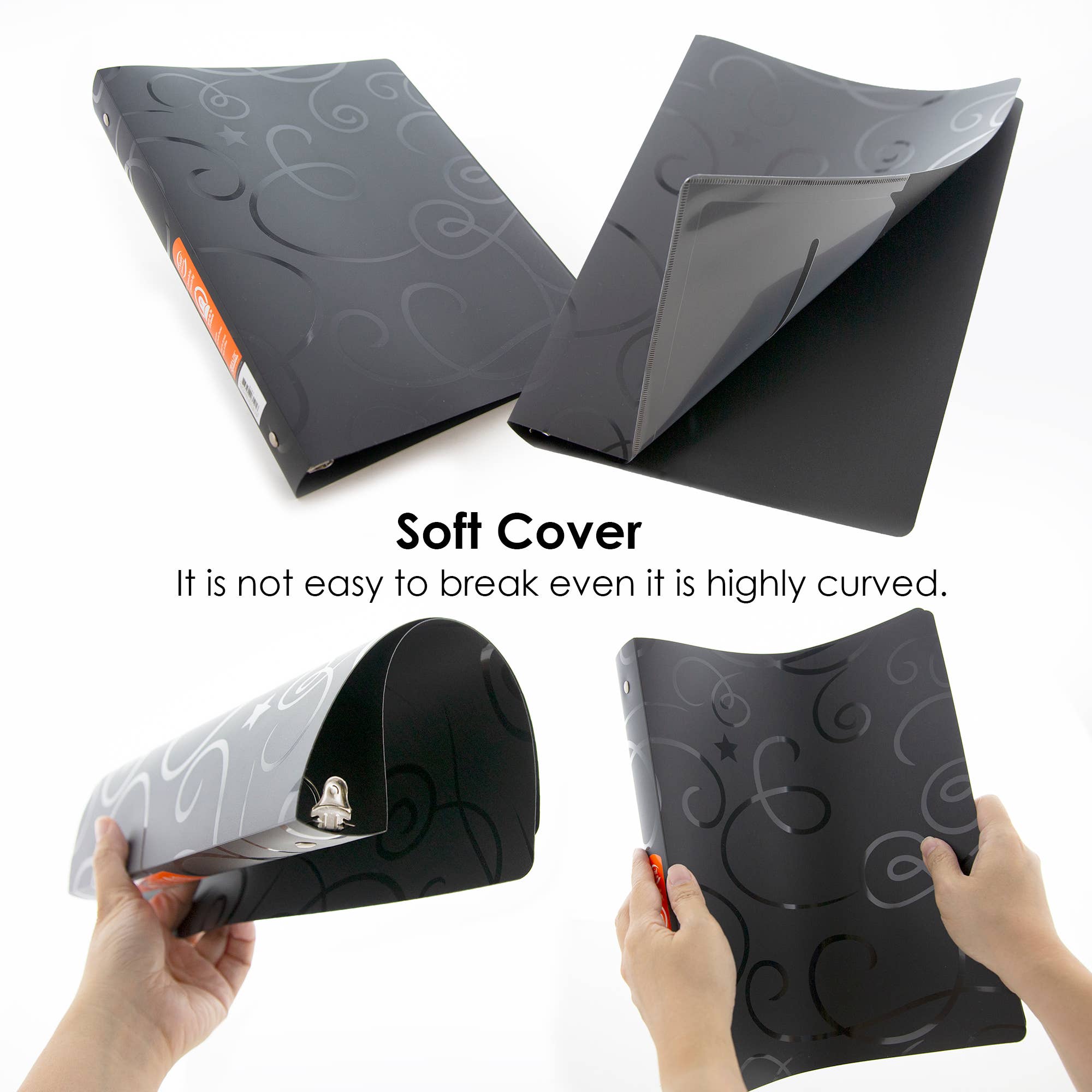 BAZIC Products - Wholesale Binder - 1" Swirl Poly 3-Ring Binder w/ Pocket1