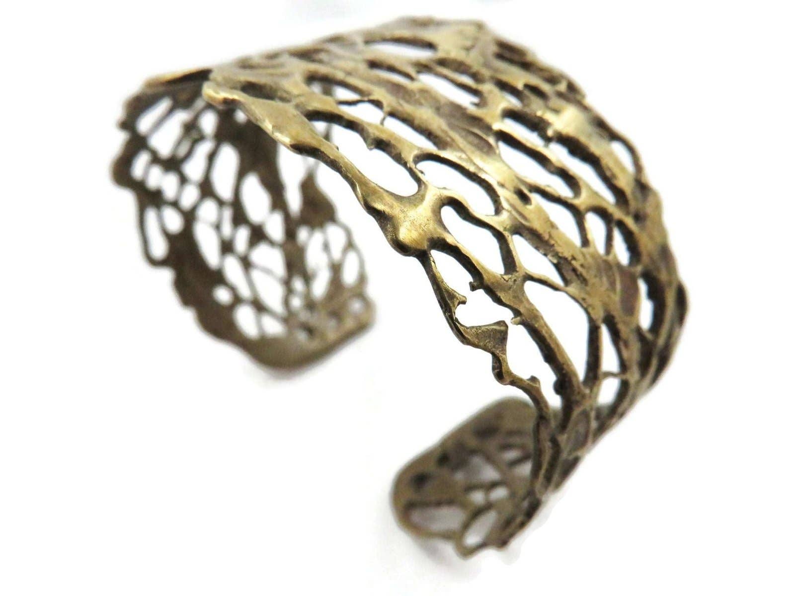 Kimya Joyas - Wholesale Cuff Bracelet - Organic Bronze Wide Bracelet7