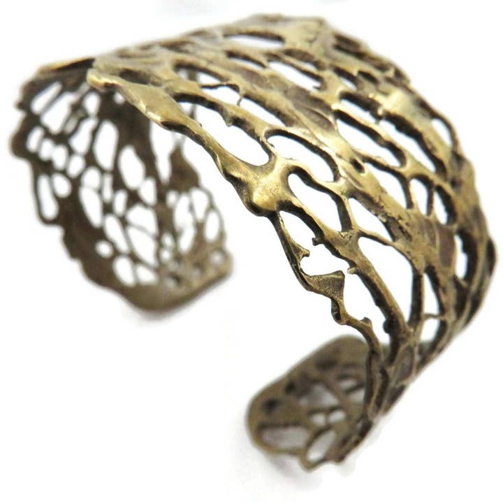 Kimya Joyas - Wholesale Cuff Bracelet - Organic Bronze Wide Bracelet7