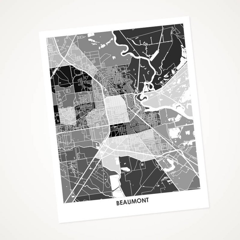 Juanita's Adventures - Wholesale Art Print - Juanitas Beaumont Map Print0