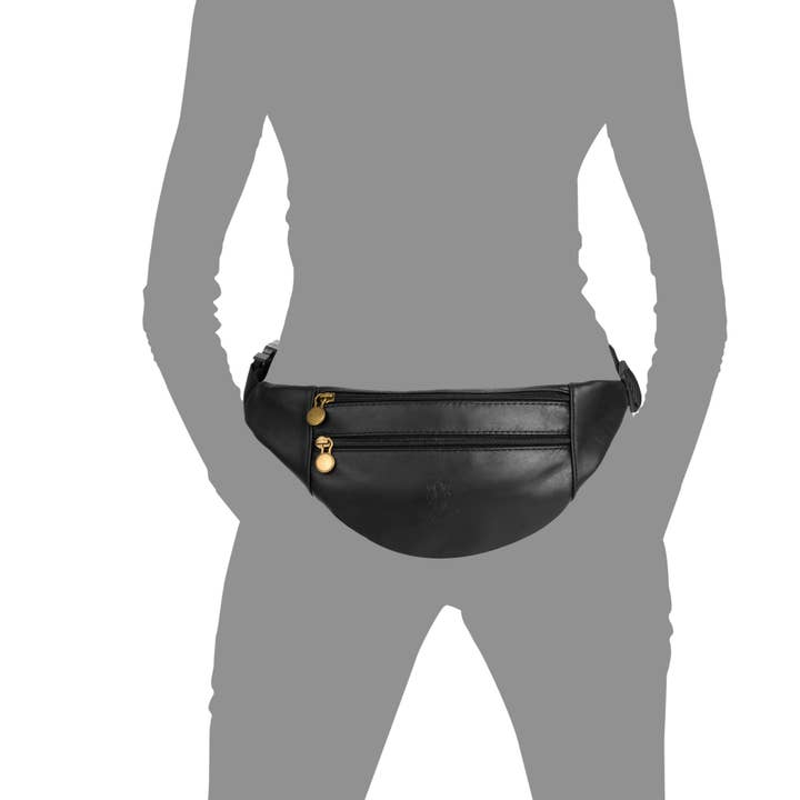 FIRENZE ARTEGIANI - Wholesale Belt Bag - Unisex - Clara Fashionable Unisex Fanny Pack. Genuine Sauvage Leather3