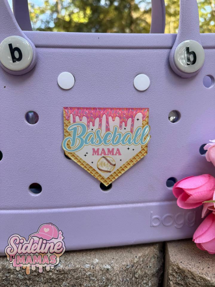 Baseball Mama ICECREAM DRIP BOGG bag charm for wholesale by Sideline Mamas
