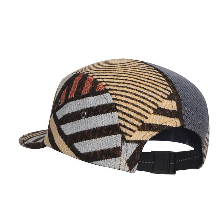 HATPHILE - Wholesale Flat Brim Cap - Unisex - Hatphile Random Patch Jacquard 5 Panel Hat Camp Cap