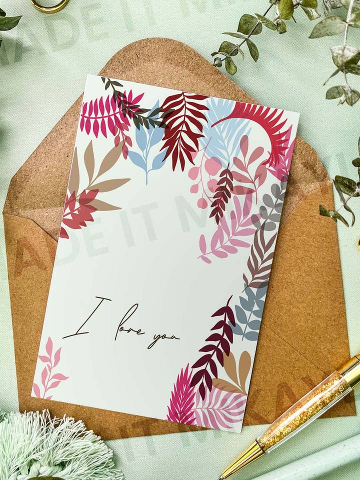 I Love You Greeting Card for wholesale by MadeItMikayla