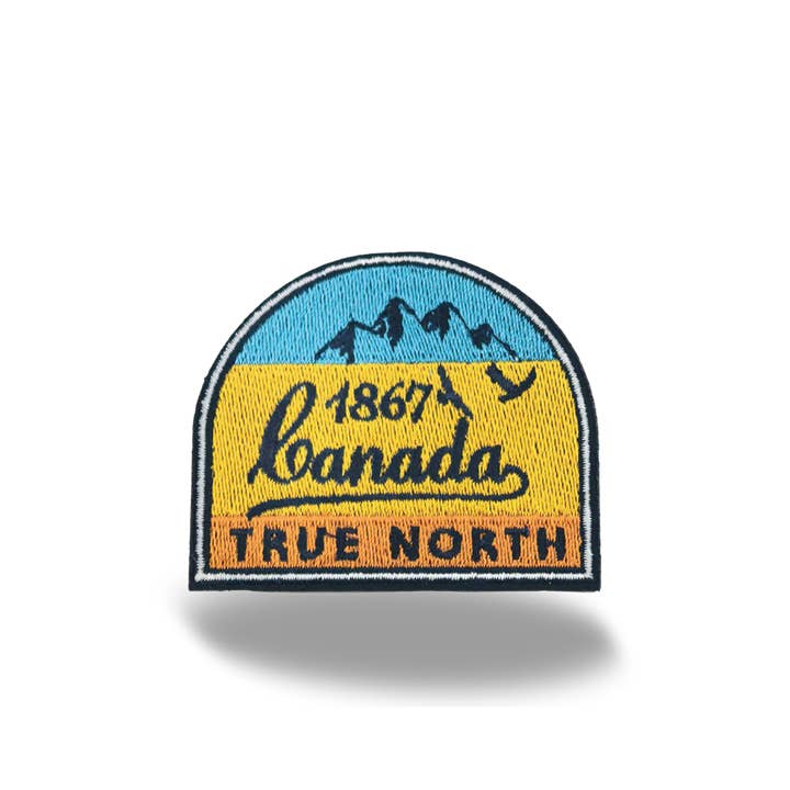 Kanada 1867 Wahre Nordberg Sonnenuntergang Gestickter Aufnäher Vintage Outdoor Abzeichen für den Großhandel von Northern Icons Canada