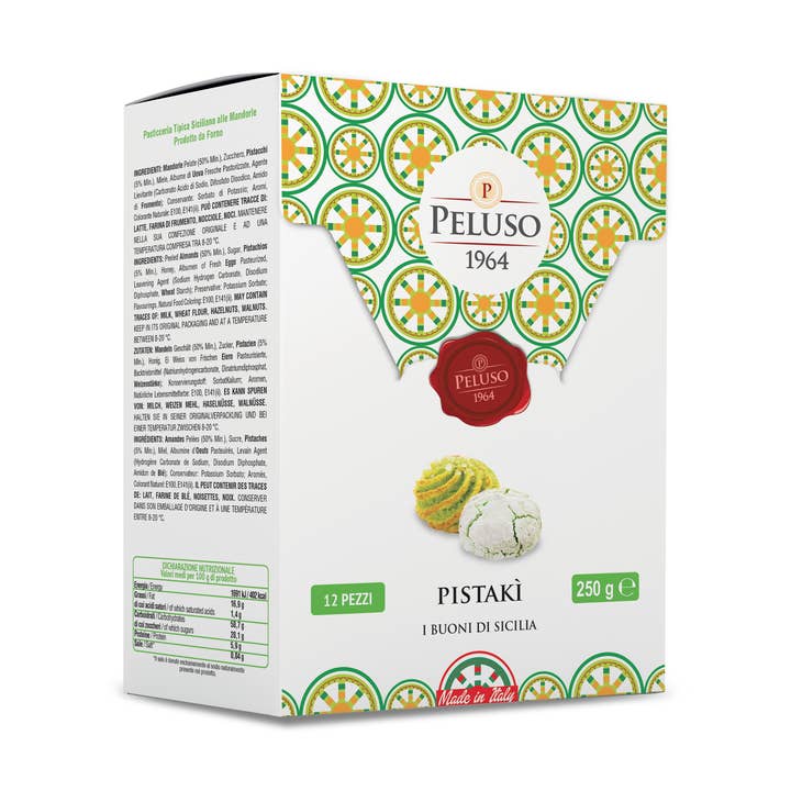 DOLCI PELUSO SRL - Wholesale Cookie - SICILIAN ALMOND PASTES WITH PISTACHIO0