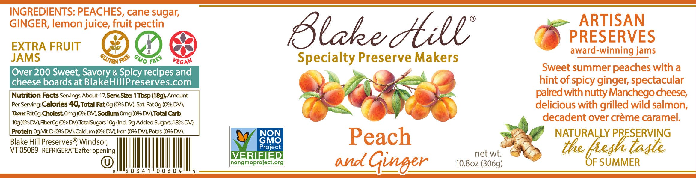 Blake Hill Preserves - Wholesale Jam/Jelly - Peach Ginger 7