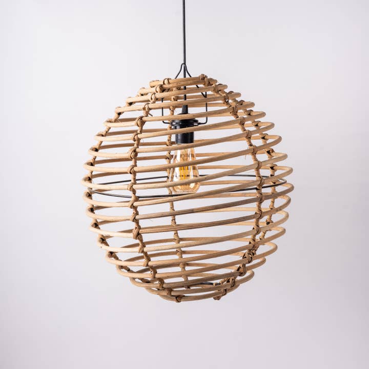 Suspensão Globo de vime grosso – A 45 cm L 45 cm por atacado de Maison Annabi