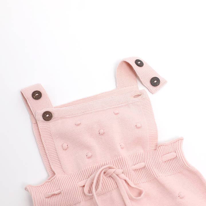 Viverano Organics - Wholesale Bodysuit (Non-Footed) - Baby - Milan Pastel Bobble Sweater Knit Baby Romper Organic Cotton1
