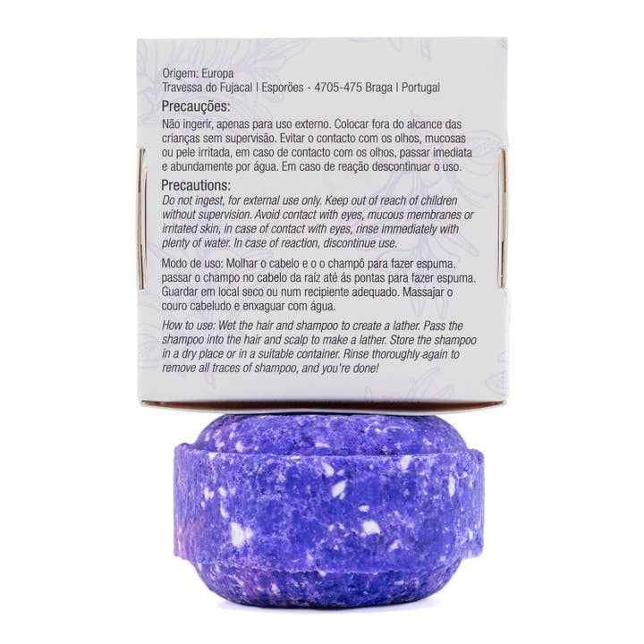 Tradição Natural – wholesale Shampoo puck/solid shampoo – Purple solid shampoo - Handmade - 70 g6