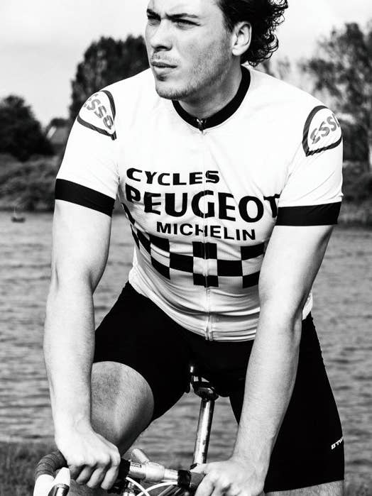 REDTED - Wholesale Athletic Top - Men's - Retro Cycling Kit Peugeot White/Black - REDTED3