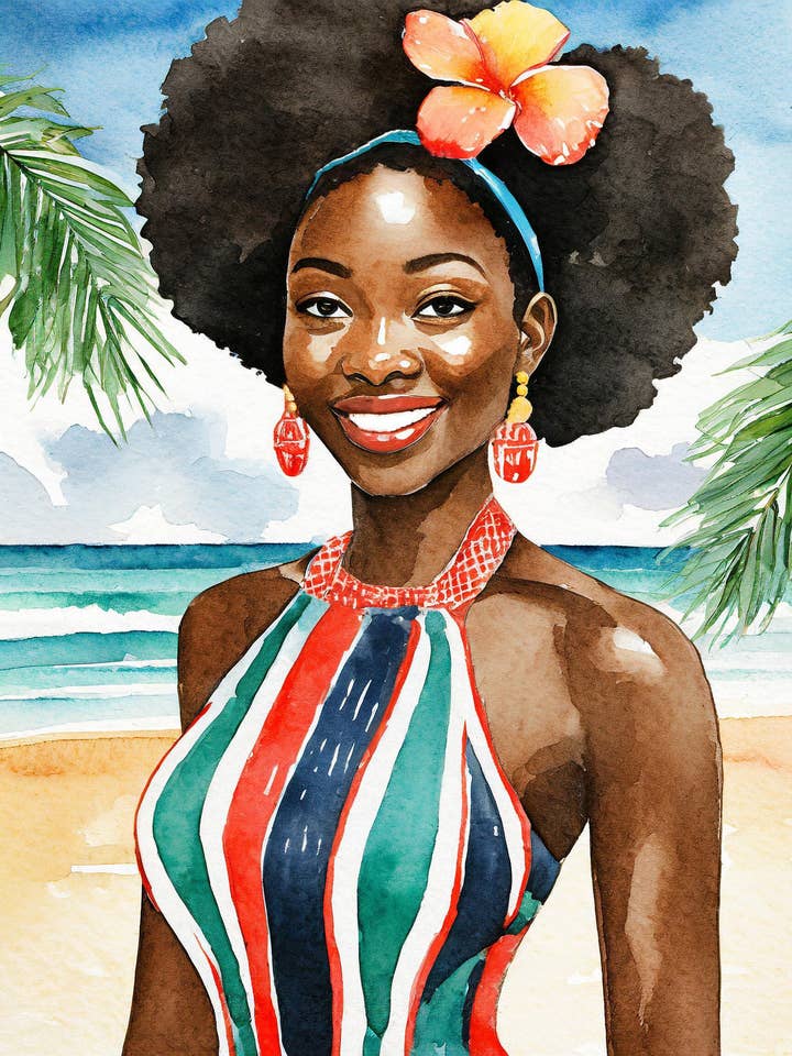 Atlantic Beach Fine Art Greeting Card for wholesale by Blacartistry