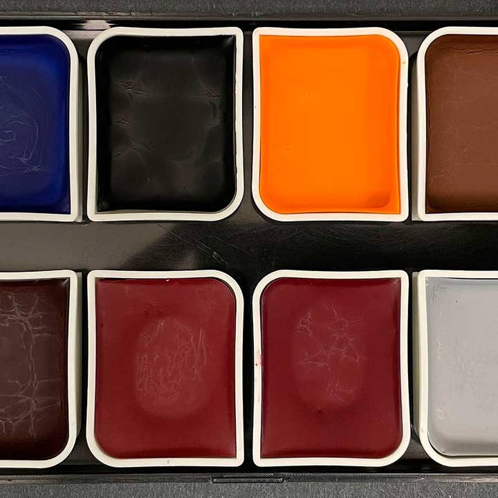 Narrative Cosmetics - Wholesale Face Paint/Play Makeup - Kids - 12-Color Zombie Alcohol-Activated Professional SFX Makeup Palette