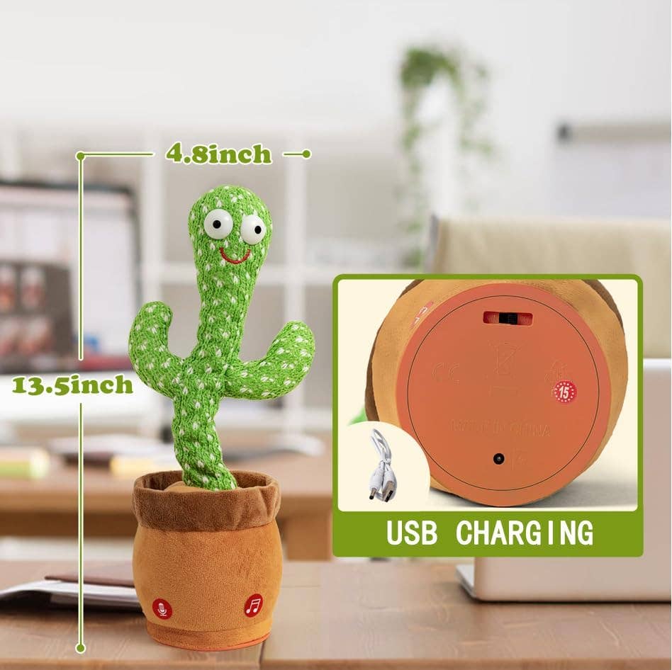 K & S WHOLESALE INC - Wholesale Toy Set - Kids - Interactive Talking Dancing Cactus Toy 24CT4
