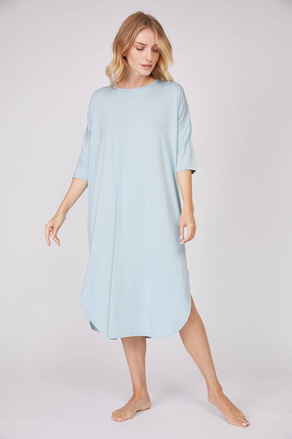 Pure Fiber - Wholesale Lounge Top - Women's - Bamboo Full Body Shirt – Soft, Relaxed Fit Lounge Dress0