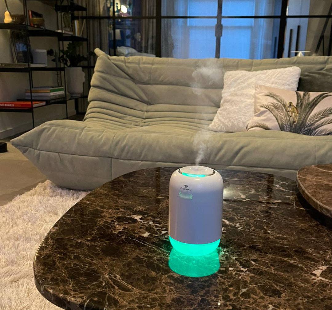 Deluxo – Großhandel Elektronischer Diffusor – Deluxo Flex kabelloser Aroma-Diffuser und Luftbefeuchter – Weiß4