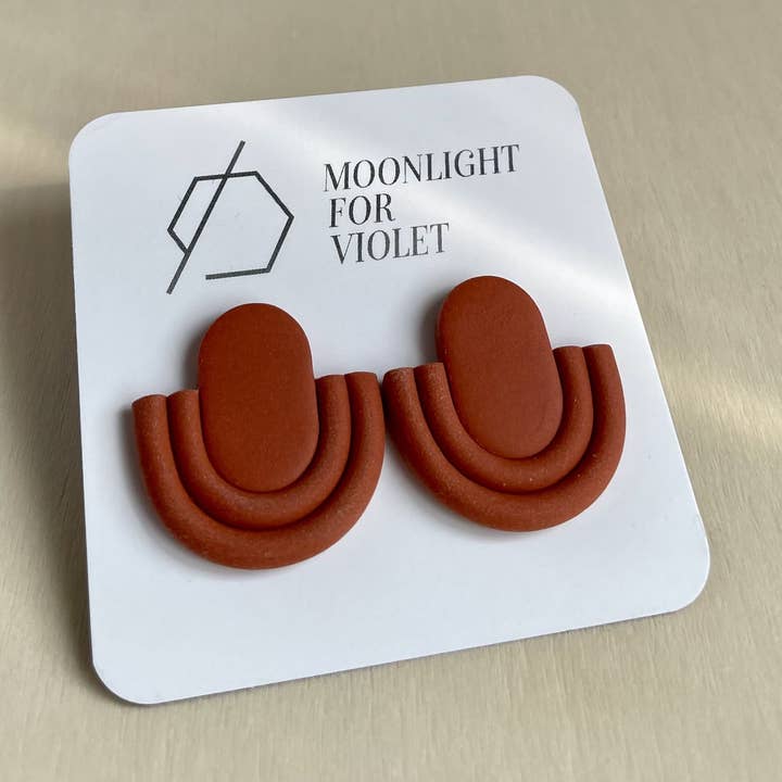 Large Resting Oval Solid Studs for wholesale by Moonlight for Violet
