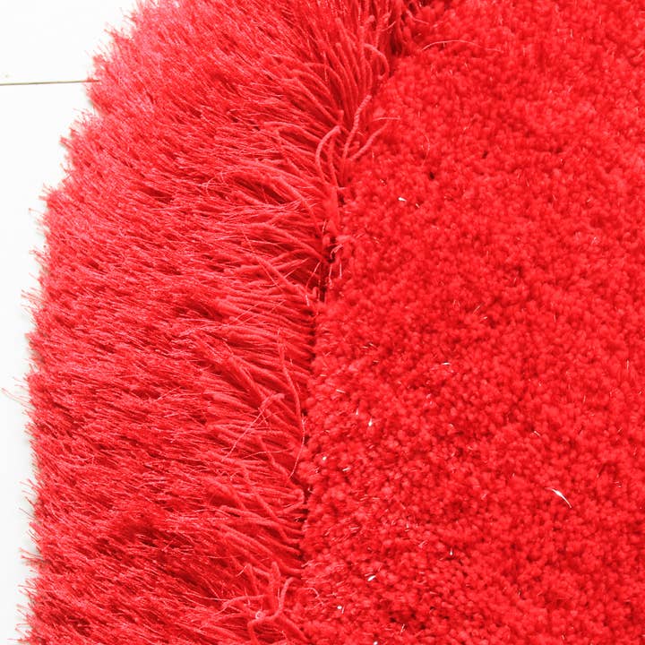 Amazing Rugs - Wholesale Area Rug - Double Heart Shape Hand Tufted 4-inch Thick Shag Area Rug1