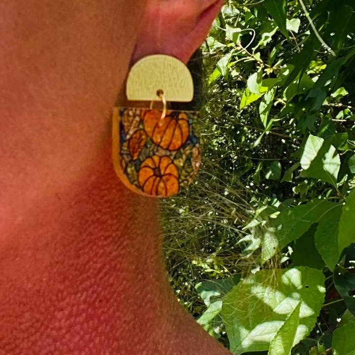 Sandy Lou Designs - Wholesale Dangle Earrings - Pumpkin Harvest Earrings2