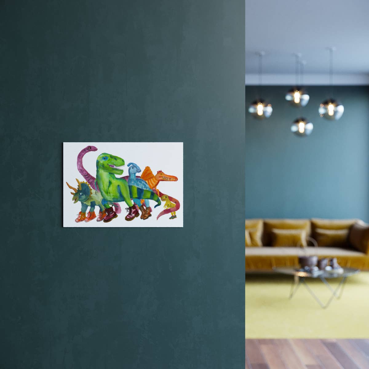 Rosie Webb illustrations - Wholesale Art Print - GP0009 - Dino posse Giclée Print2