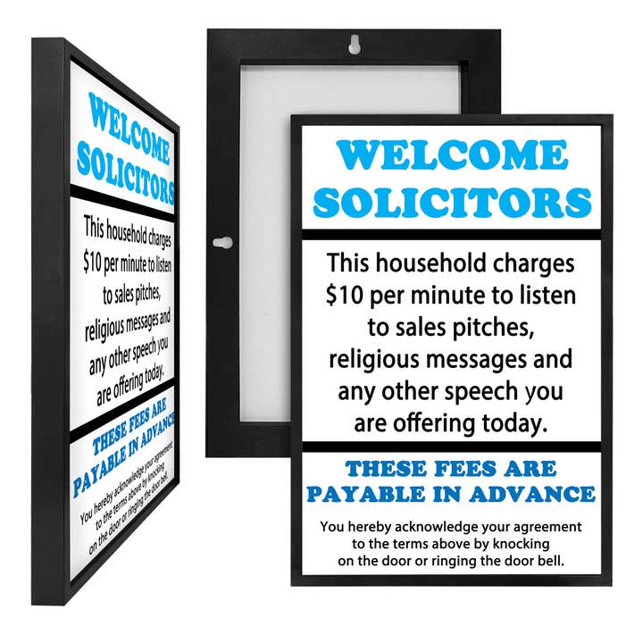 Welcome Solicitors, Framed PVC Posterboard (CASE) for wholesale by ART BLVD