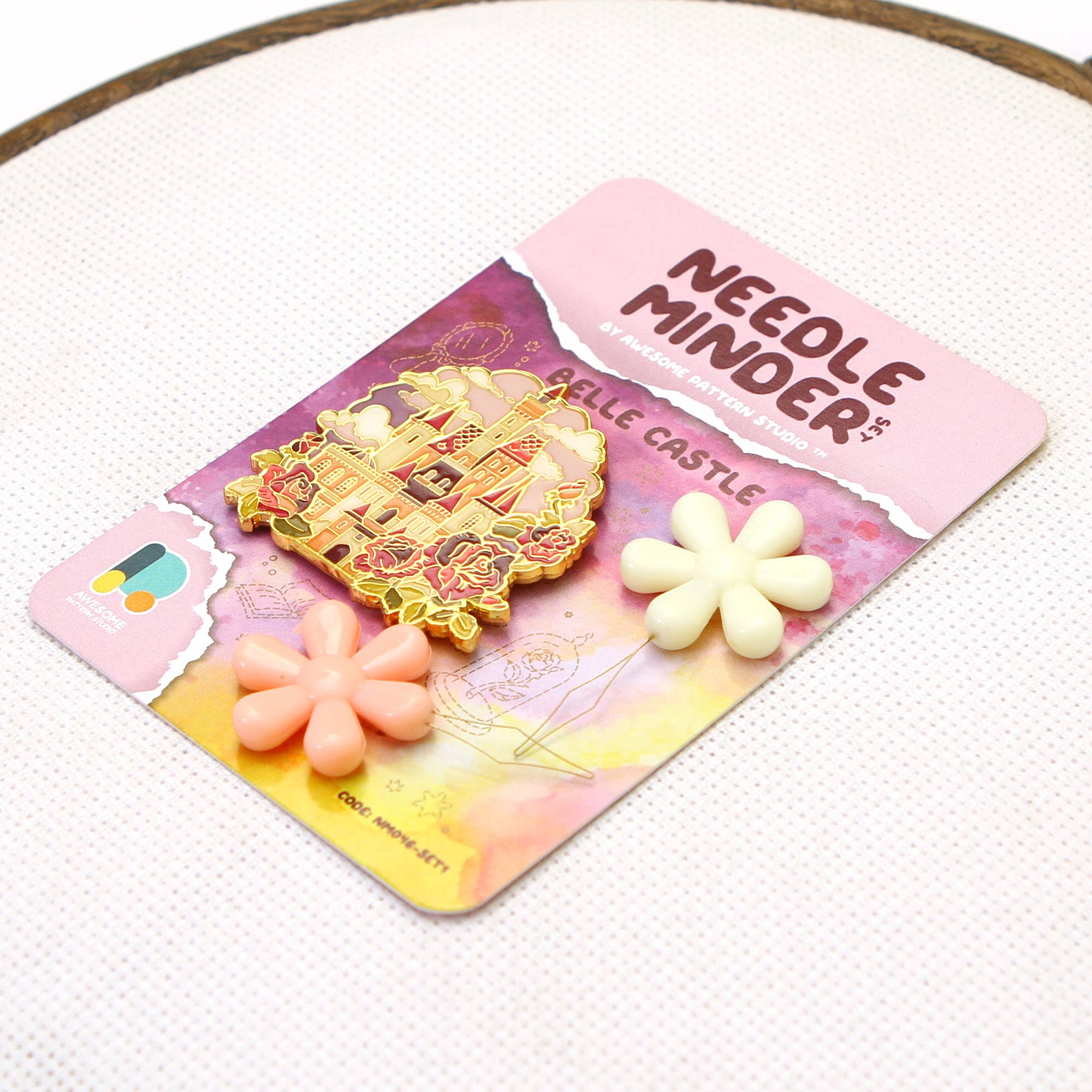 Awesome Pattern Studio - Wholesale Embroidery/Cross Stitch Supplies - Belle Castle - Magnetic Needle Minder Set #12