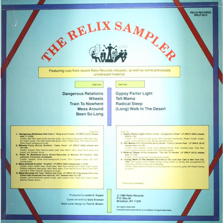 Square Deal Recordings & Supplies - Wholesale Music CD/Vinyl - Vinyl - Sealed 12" LP - VA - The Relix Sampler1