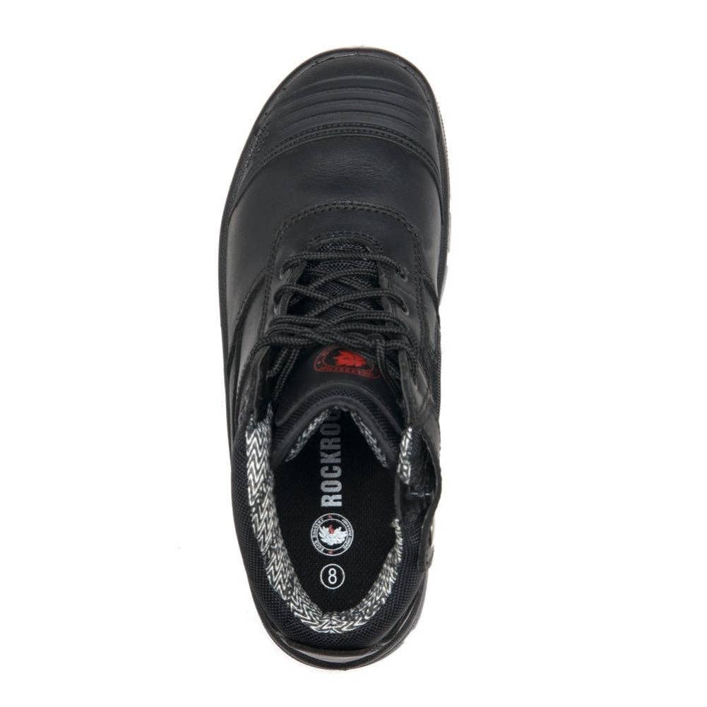 Rock Rooster Footwear - Wholesale Boots - Unisex - ROCKROOSTER Crisson Black 6 inch Zip sided Steel Toe Leather Work Boots AK050BK4