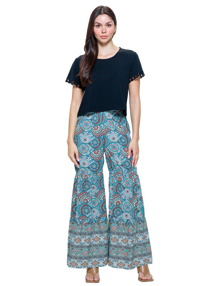 Lime SALE Pants Palazzo Floral Tiered for wholesale on Faire4