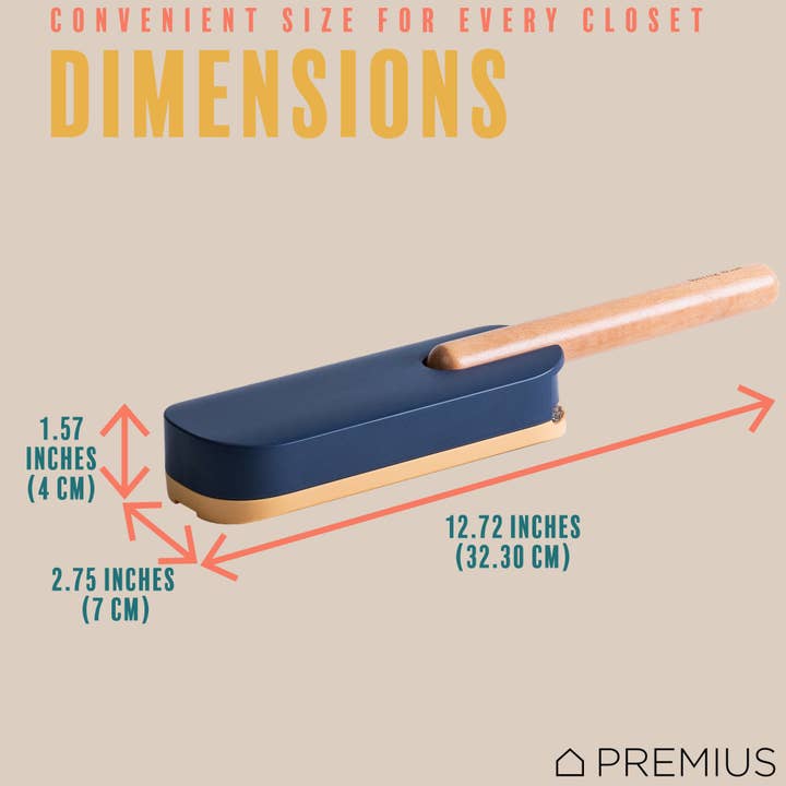 ShopBobbys - Wholesale Lint Roller - PREMIUS Fabric Lint Remover with Storage Case and Wood Handle, Blue-Yellow6