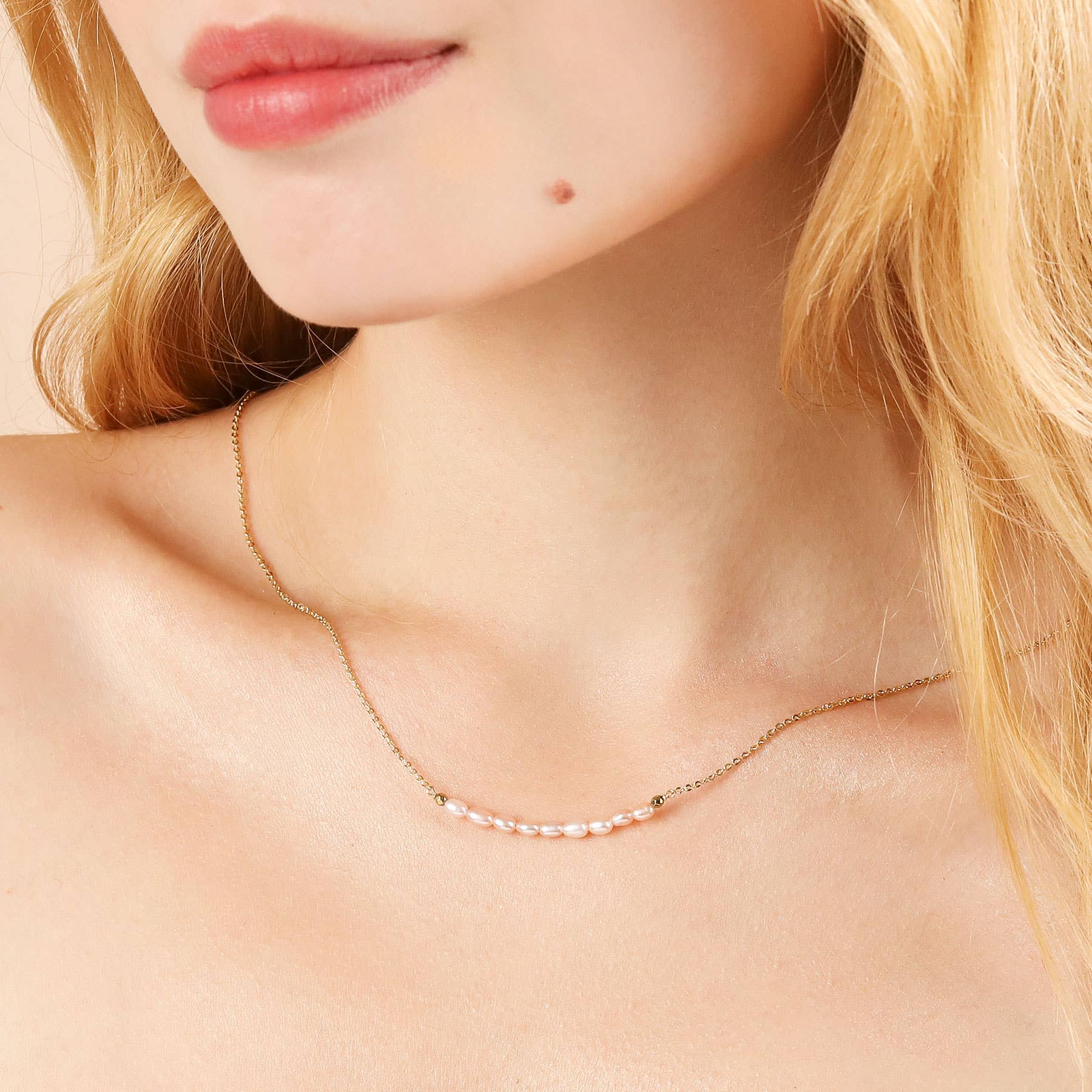 Less is More - Wholesale Pendant/Charm Necklace - Purple Pearl Smile Necklace (Gold or Silver)2