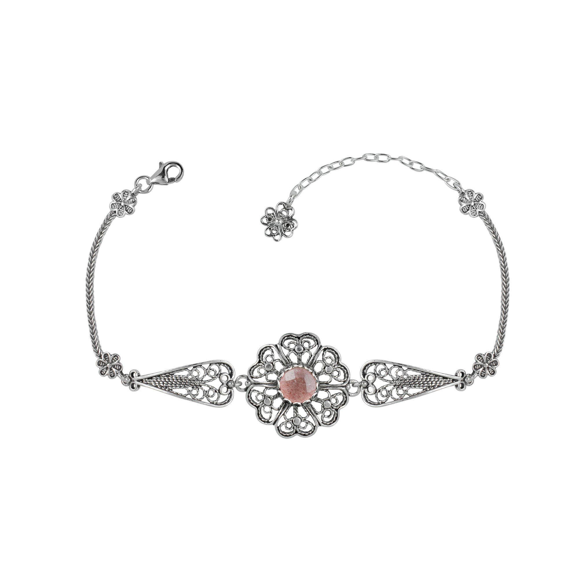 Filigranist Jewelry - Wholesale Link & Chain Bracelet - Sterling Silver  Clover Flower Woman Link Bracelet4