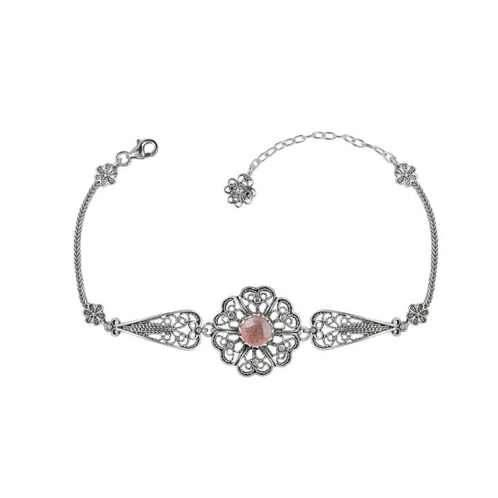 Filigranist Jewelry - Wholesale Link & Chain Bracelet - Sterling Silver Clover Flower Woman Link Bracelet4