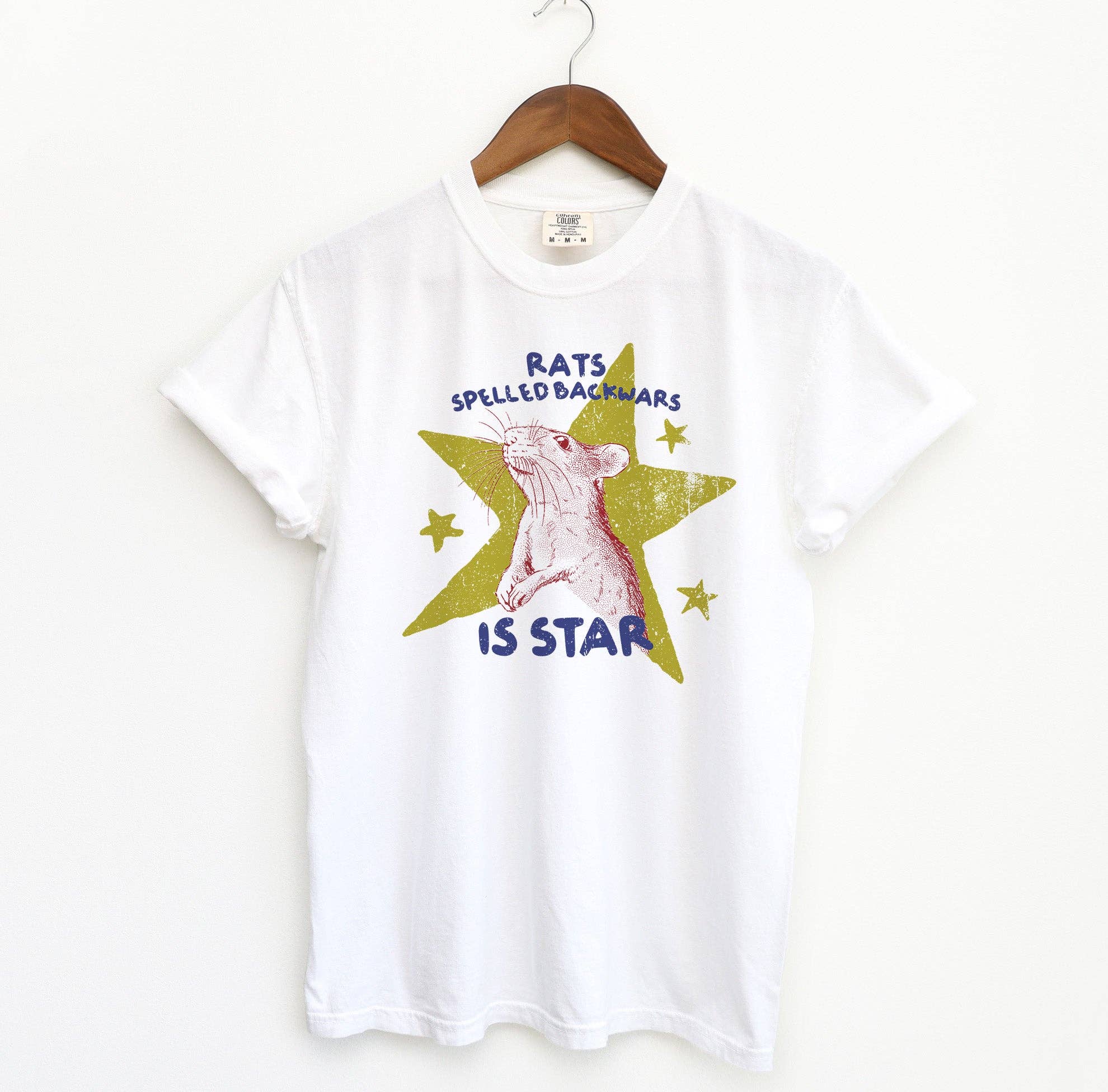 Blue Giraffe Inc - Wholesale Screen Printed T-Shirt - Women's - Rats Spelled Backwards is Star T-Shirt1