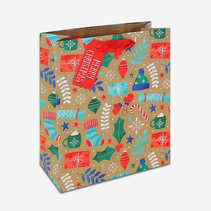 Winter Icons Medium Gift Bag for wholesale by Pigment Productions Ltd